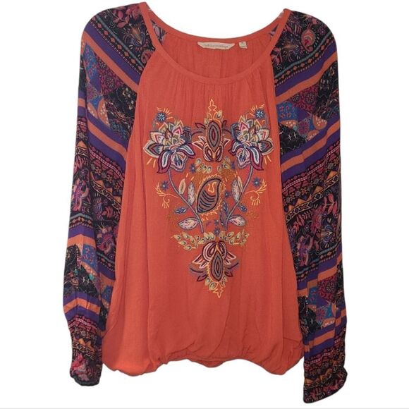 Soft Surroundings Rio Boho Embroidered Blouse - Picture 2 of 10